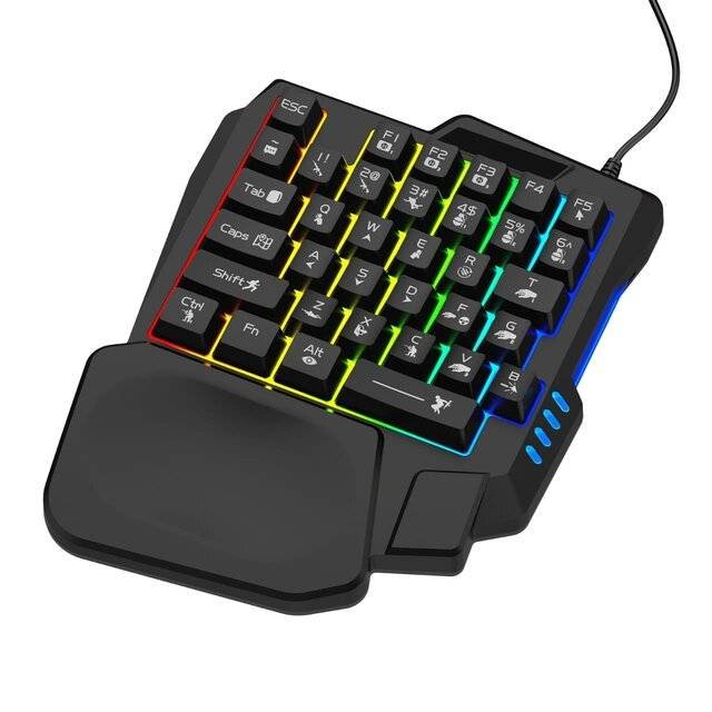 🔥 Jedel K601 Single Hand RGB Gaming Keyboard – Game Control Now in One Hand! 🎮✨ - Image 2