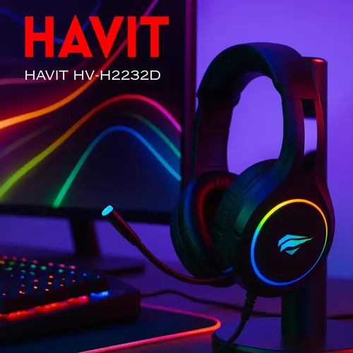 đĨ Havit HV-H2232D RGB Gaming Headphone â Feel the Real Gaming Power! đ§â¨ - Image 3