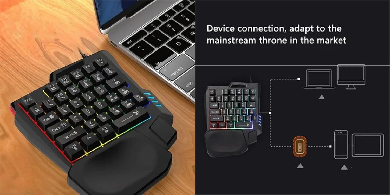 🔥 Jedel K601 Single Hand RGB Gaming Keyboard – Game Control Now in One Hand! 🎮✨ - Image 3