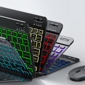 🔥Mini Wireless Keyboard Mouse Rgb Combo Pack ( USB + BT )