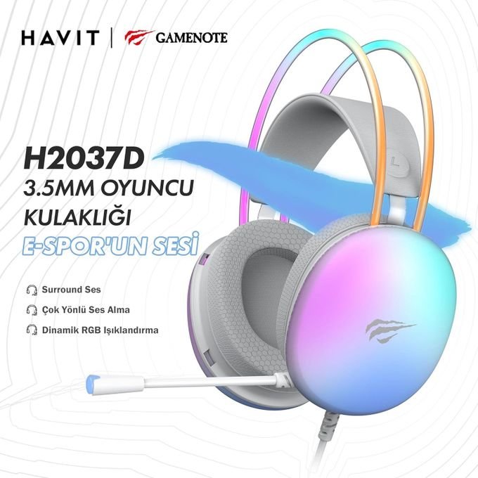 đ§ Havit Gamenote H2037D RGB Wired Gaming Headphone đĨ - Image 2